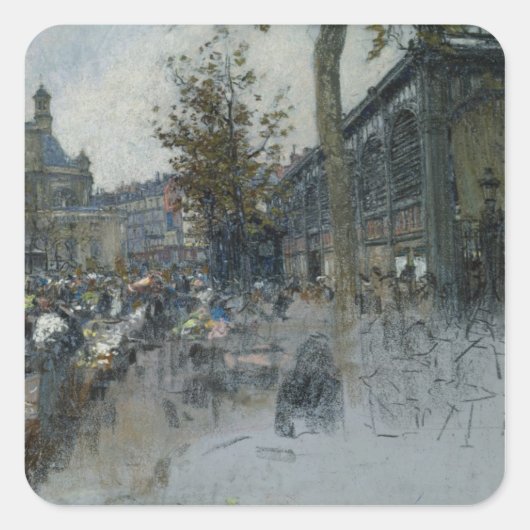 Studie für den Halles, 1893 Quadratischer Aufkleber (Vorderseite)