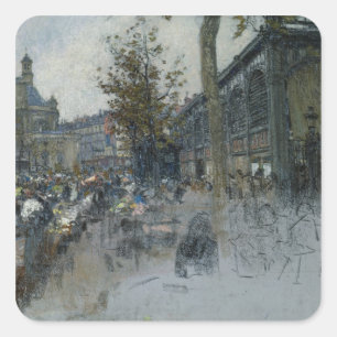 Studie für den Halles, 1893 Quadratischer Aufkleber