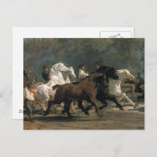 Studie für den Horsemarkt, 1900 Postkarte (Vorne/Hinten)