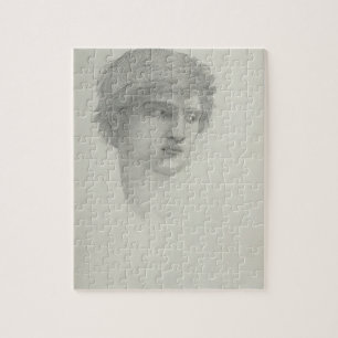 Studie für den Kopf von Perseus (Bleistift auf Puzzle