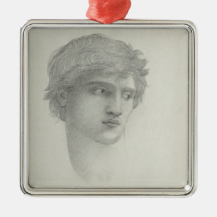 Studie für den Kopf von Perseus (Bleistift auf Silbernes Ornament