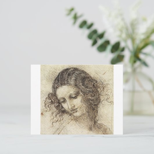 Studie für den Leiter der Leda Postkarte (Stehend Vorderseite)