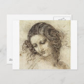 Studie für den Leiter der Leda Postkarte (Vorne/Hinten)