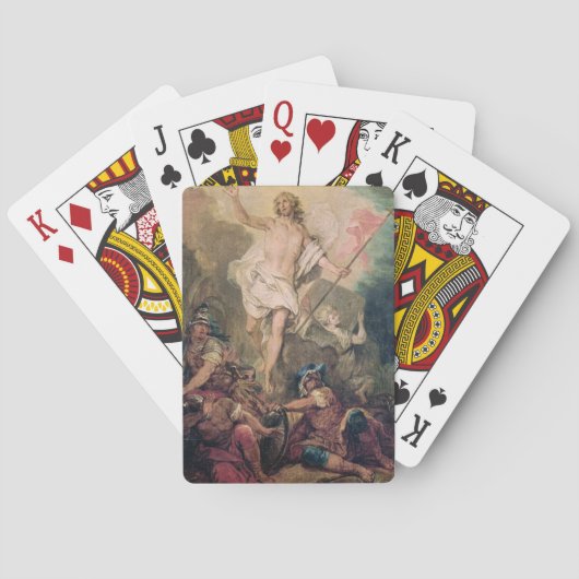 Studie für die Auferstehung für eine Malerei Spielkarten (Rückseite)