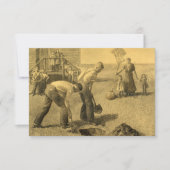 Studie für die Baumpflanzergruppe von Grant Wood Dankeskarte (Vorderseite)