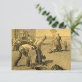 Studie für die Baumpflanzergruppe von Grant Wood Dankeskarte (Stehend Vorderseite)