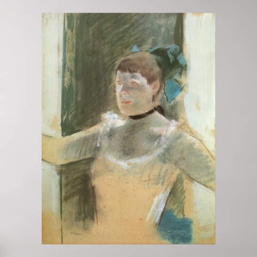 Studie für die Büste eines Tänzers von Edgar Degas Poster (Vorne)