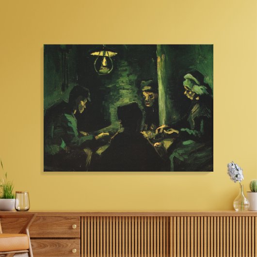 Studie für die Kartoffelfresser von Vincent van Go Leinwanddruck (Insitu (Wohnzimmer))