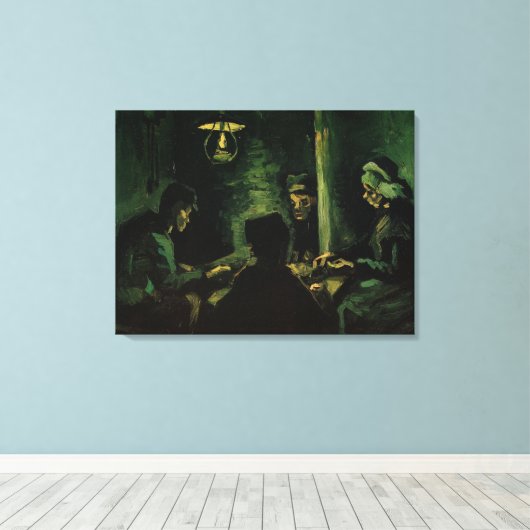 Studie für die Kartoffelfresser von Vincent van Go Leinwanddruck (Insitu (Holzboden))