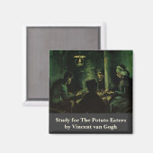Studie für die Kartoffelfresser von Vincent van Go Magnet (Vorderseite/Rückseite)