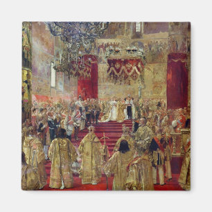 Studie für die Krönung des Zars Nicholas II Magnet