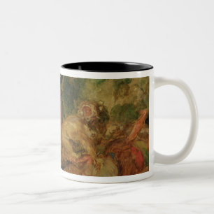 Studie für die Löwe-Jagd, 1854 Zweifarbige Tasse