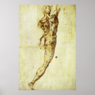 Studie für die Schlacht von Cascina von Michelange Poster