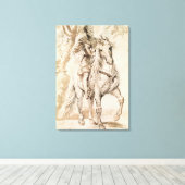 Studie für ein Reitportrait Leinwanddruck (Insitu (Holzboden))