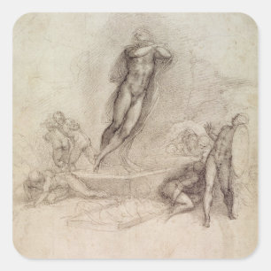 Studie für eine Szension Quadratischer Aufkleber