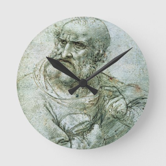 Studie für einen Apostel vom Letzten Abendmahl, c. Runde Wanduhr (Vorderseite)