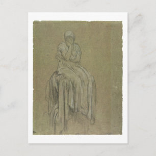 Studie für Einsamkeit, c.1890 (Kreide auf Papier) Postkarte