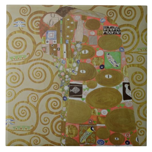 Studie für Erfüllung, c.1905-09 (w/c u. Gold auf Fliese (Vorderseite)