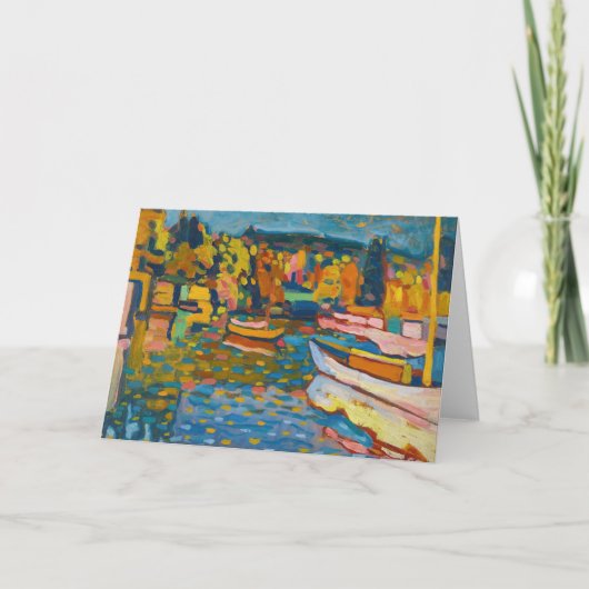 Studie für Herbstlandschaft mit Booten | Kandinsky Karte (Vorderseite)