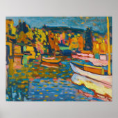 Studie für Herbstlandschaft mit Booten | Kandinsky Poster (Vorne)