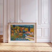 Studie für Herbstlandschaft mit Booten | Kandinsky Poster