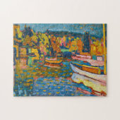 Studie für Herbstlandschaft mit Booten | Kandinsky Puzzle (Horizontal)
