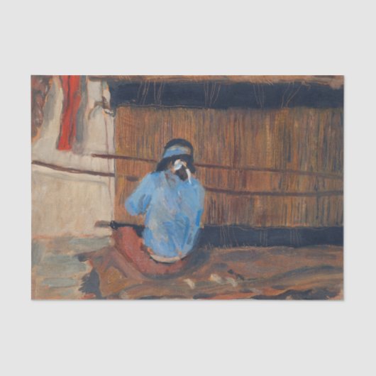 Studie für Hopi Weaver von Maynard Dixon Seidenpapier (Vorderseite)