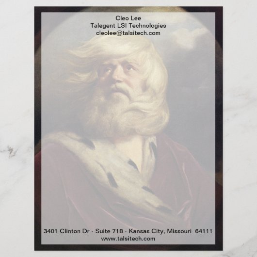 Studie für King Lear - Joshua Reynolds Briefbogen (Vorderseite)