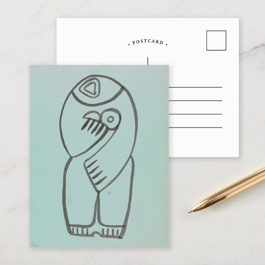 Studie für Mutter und Kind | Henri Gaudier-Brzeska Postkarte