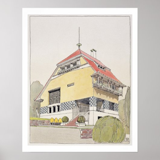 Studie für Olbrich's House, Darmstadt, von "Archit Poster (Vorne)