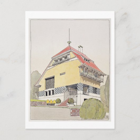 Studie für Olbrich's House, Darmstadt, von "Archit Postkarte (Vorderseite)