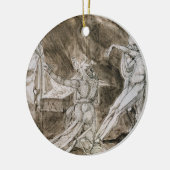 Studie für "Saul und die Hexe von Endor " Keramikornament (Links)