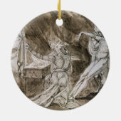 Studie für "Saul und die Hexe von Endor " Keramikornament (Hinten)