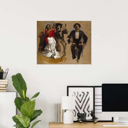 Studie für Sitzfiguren, Sargent Poster (Heimbüro)