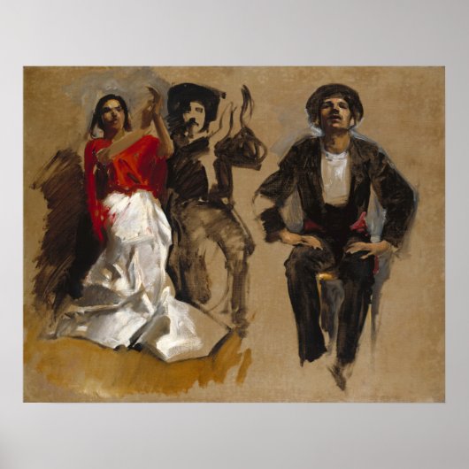 Studie für Sitzfiguren, Sargent Poster (Vorne)
