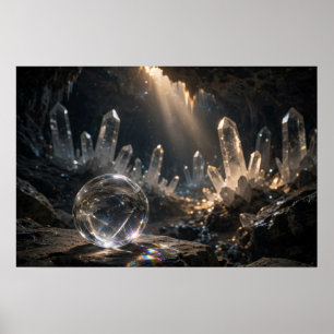 Studie in Kristall — Glaskugel, Kristallhöhle Poster