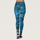 Studie in Watercolor - Blau Leggings (Rückseite)