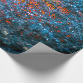 Studie in Watercolor - Orange Geschenkpapier (Ecke)