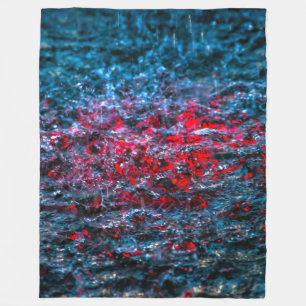 Studie in Watercolor - Rot Fleecedecke