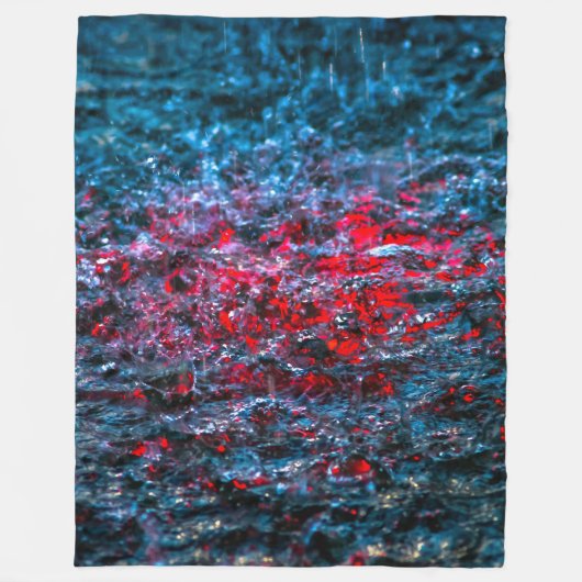 Studie in Watercolor - Rot Fleecedecke (Vorderseite)