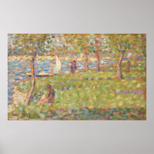 Studie, La Grande Jatte - Georges Seurat Fine Art Poster (Vorne)