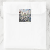 Studie "Le 14 Juillet 1880", 1880-84 Quadratischer Aufkleber (Tasche)
