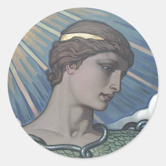 Studie Minerva Runder Aufkleber (Vorderseite)
