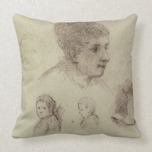 Studie Paul Gauguins   der Köpfe, 1884 (schwarze Kissen