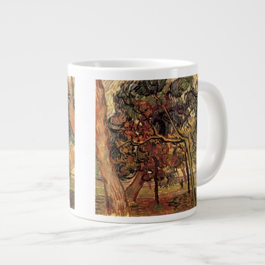 Studie Pine Trees von Vincent van Gogh Jumbo-Tasse (Vorderseite Rechts)