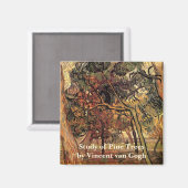 Studie Pine Trees von Vincent van Gogh Magnet (Vorderseite/Rückseite)