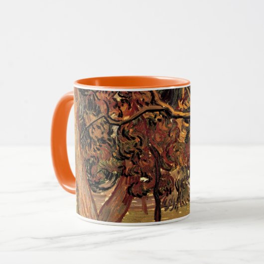 Studie Pine Trees von Vincent van Gogh Tasse (Vorderseite Links)
