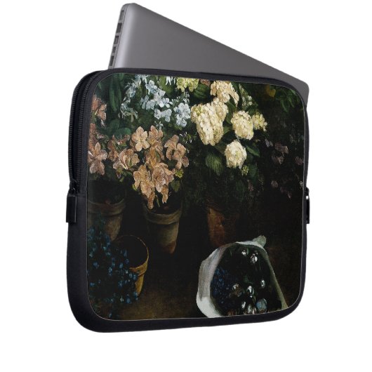 Studie über Blume von Frederic Bazille Laptopschutzhülle (Vorne Rechts)