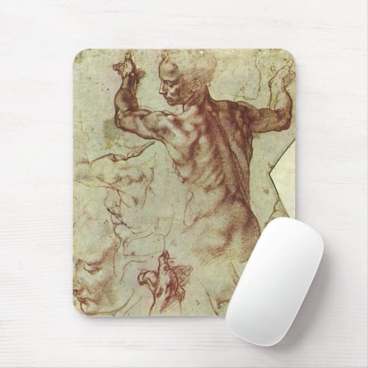 Studie über das libysche Sibyl durch Michelangelo Mousepad (Mit Mouse)