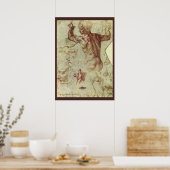 Studie über das libysche Sibyl durch Michelangelo Poster (Küche)